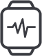 Watch with heart rate sign